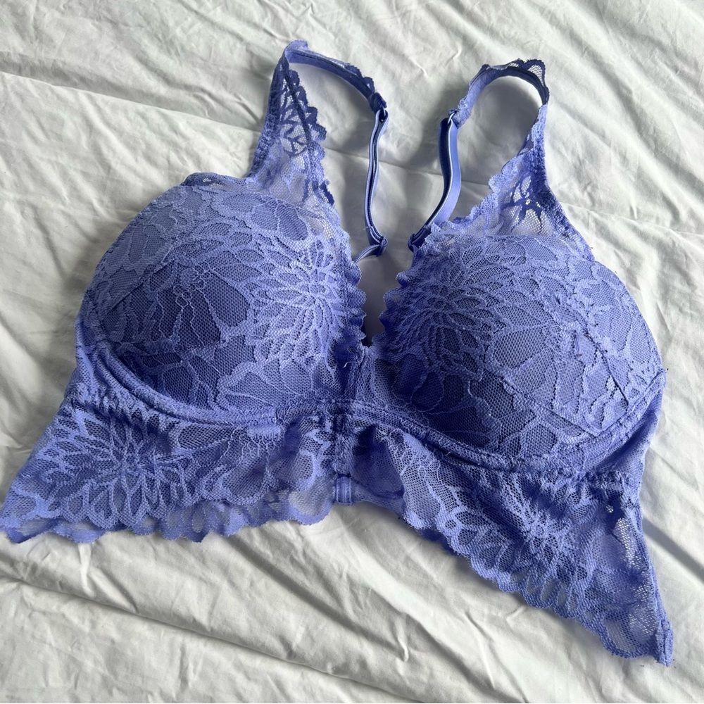 Victoria’s Secret Pink purple lace bralette underwire s small